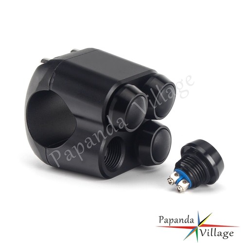 7/8" Handlebar 4-Button Control Switch Latch Momentary For Cafe Racer Softail - Picture 8 of 10