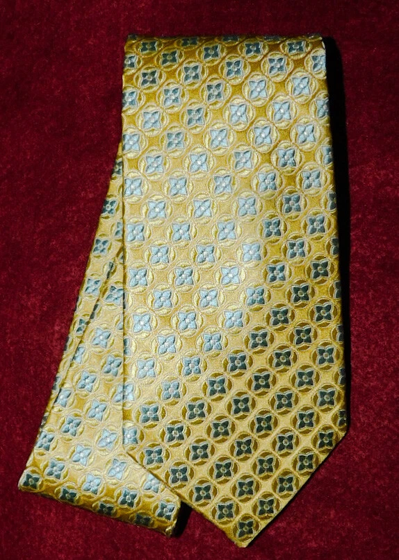 CORBATA FLORAL AMARILLA/AZUL IKE BEHAR PARA HOMBRE HECHA EN EE. UU. - CORBATAS - CORBATAS DE DISEÑADOR. Foto 2 de 3