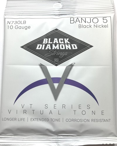 Black Diamond Banjo Strings Black Coated 3 Sets 5 String Light Loop End - Picture 2 of 5