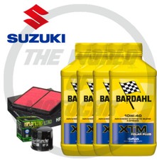 Kit tagliando Bardahl XTM Synt 10W40 filtro olio aria Suzuki GSF Bandit 600/1200
