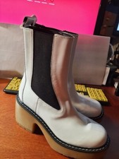 NEW Marc Fisher Women Fredy Bootie Platform Stretch White Sz 8.5