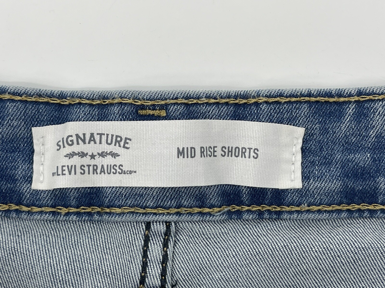 Levis Signature Cut Off Stretch Jean Shorts Womens Si… Gem