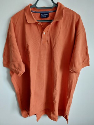 HACKETT LONDON 2XL XXL ORANGE POLOSHIRT SEHR GUTER GEBRAUCHTER ZUSTAND