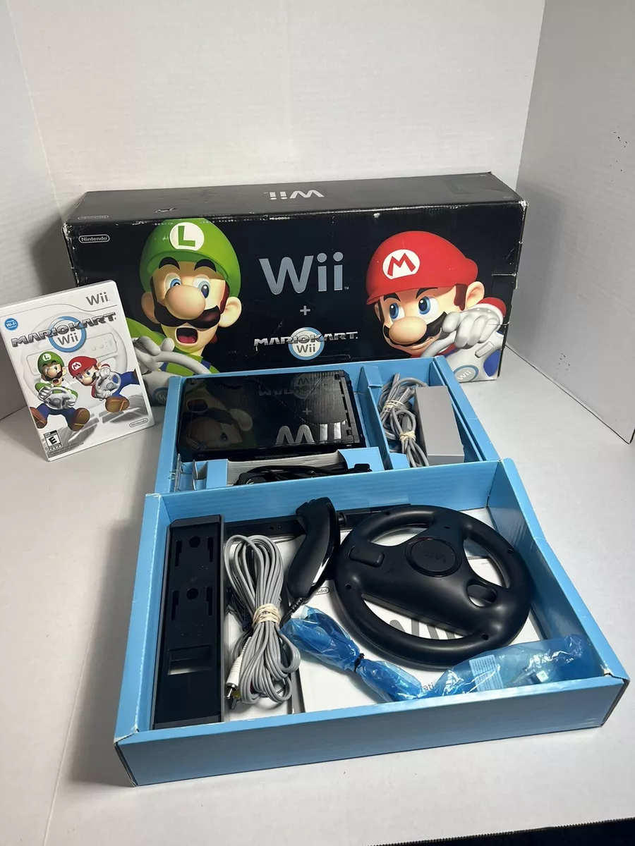 Best Buy: Nintendo Nintendo Wii Console (Black) w/Mario Kart Wii Bundle and  Wii Remote Plus Black RVLSKABC