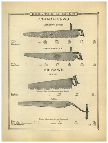 1899 PAPER AD 5 PG Ajax Disston's Champion 1 One 2 Two Man Kreuzschnittsäge Atkins - Bild 4 von 5