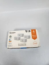 SONOFF S40 Smart WiFi Plug with Energy Monitoring,Outlet Works with Alexa,4-Pack