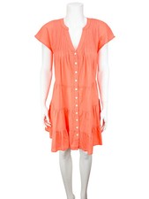 Marea Women's Mackenzie Cotton Voile Tiered Dress Mango Size S (runs big)