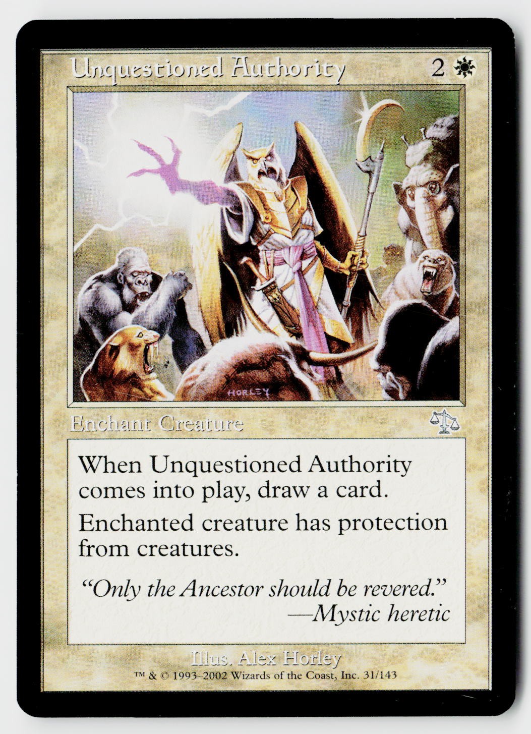 MTG Judgment #31 Unquestioned Authority Lightly played
