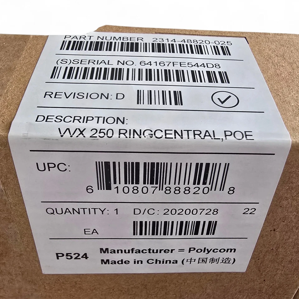 Polycom VVX 250 Business IP Desk Phone w/Color Display NEW IN BOX 2314-48820-025 - Image 3 of 4