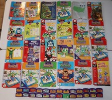 LEAPFROG LeapPad Plus Microphone Learning System & LOT Game cartridges + books -