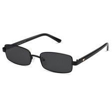Retro Rectangle Polarized Sunglasses for Women Men Small 90s Vintage Trendy S...