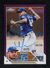 2023 Topps Chrome Update Purple Refractor 146/250 Max Castillo #RA-MC Auto 12cn