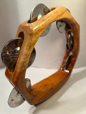 Hexagon Wooden Tambourine 6 Jingle Wood Frame   Unbranded   China