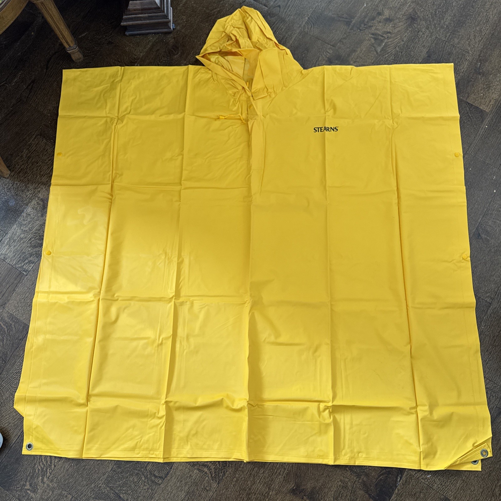 Poncho Men's Yellow 50x94 Cape Hood Hunt Hiking