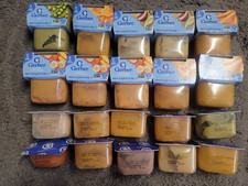  Lot of 30 Gerber 2nd Foods Baby Food Jars Fruits  Veggies 