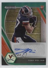 2021 Panini Prizm Draft Picks Green Tony Poljan #DPA-TOP Auto 19zq