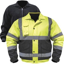 Utility Pro Men's Class 3 High Visibility 3-in-1 Bomber Jacket with Teflon
