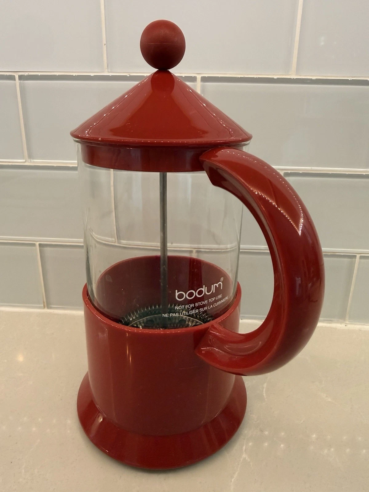 RARE Bodum Archi 1708 French Press Coffee Maker Red German Glass 8 Cups
Opens in a new window or tab