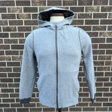 Lululemon Light / Dark Gray Heavy Full Zip Hoodie Hooded Sweatshirt Jacket Men S