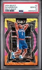 2024-25 Panini Select - Concourse De'Aaron Fox #3 Multi Wave Prizm /20 Pop 2 🔥