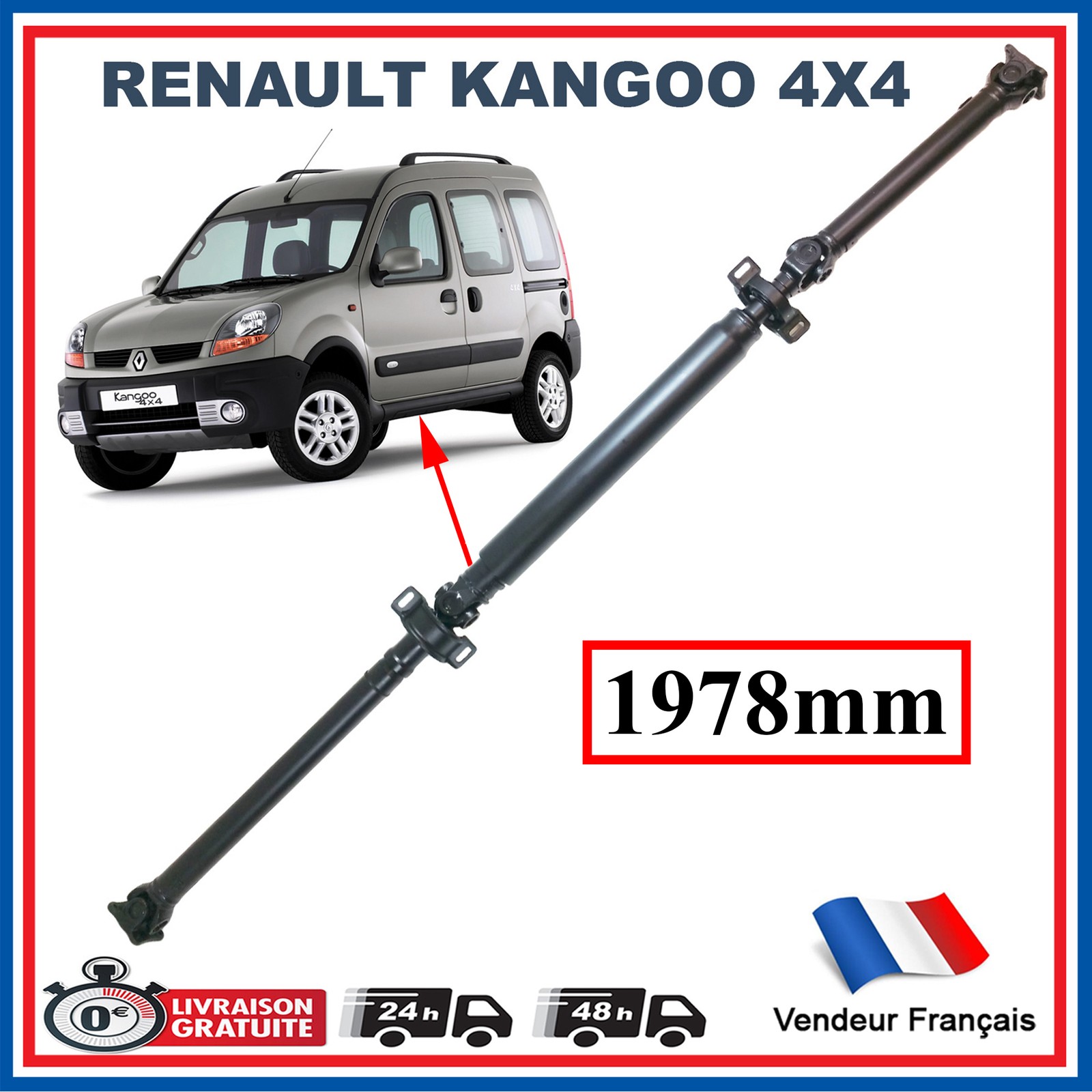 Supprimer les vibrations de votre Kangoo 4x4 avec l'arbre de transmission 8200149811