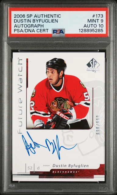 Dustin Byfuglien 2006-07 SP Authentic #173 Future Watch Auto /999 PSA 9 Auto 10