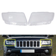 1pair Headlight Lens Cover Headlamp Shell For Jeep Grand Cherokee Compass
