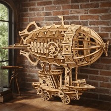 3D Wooden Puzzle Airship Model kits for Adults Model Building Kit Brain Teaser