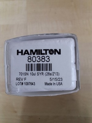 Hamilton 701SN 10 μL Mikrospender Brandneu (80383) CAT# 20682 26S GA 2'' P3