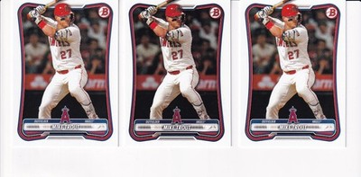 2026 Bowman MIKE TROUT 3 CARD Lot (#2) (X)