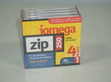 Iomega 250MB Zip Disks 4 Pack PC Formatted New Sealed 1998 "Gig-a-Pack"