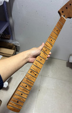 J Bass 30 Inch short scale Roasted Flame Maple Guitar Neck part 20 Fret