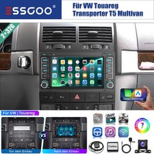 Carplay Autoradio Für VW Touareg Transporter T5 7L GPS Nav RDS BT KAM Android 15