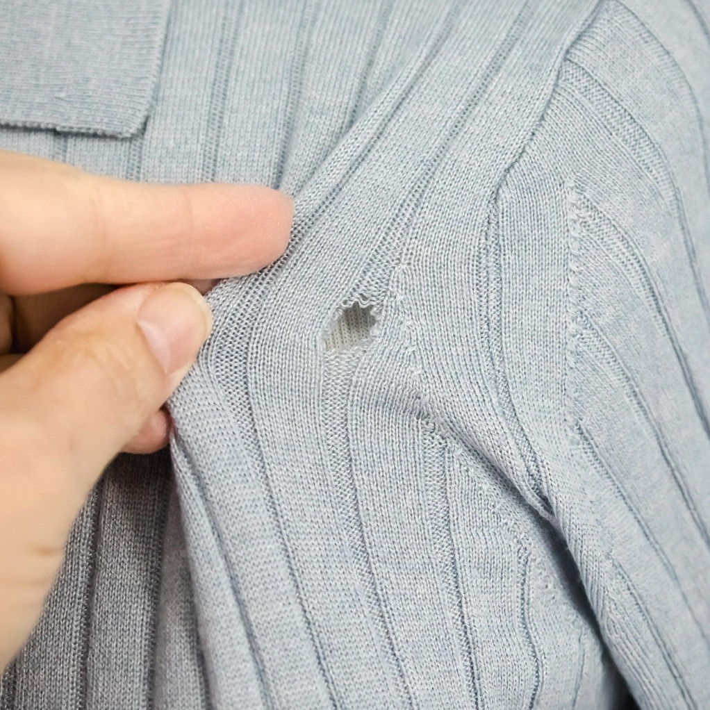 Vince Size Small S Gray Collared Button Long Slee… - image 2