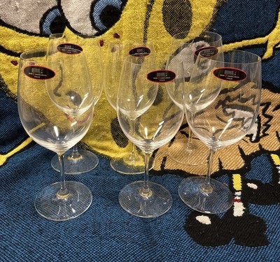 RIEDEL VINUM Set of 6 Lead Crystal Cabernet Sav Wine Glasses
