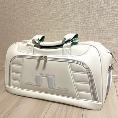 J.LINDEBERG Golf Boston Bag White Color 2way With Shoulder Belt DHL FedEx Japan