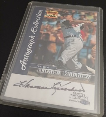 Harmon Killebrew Twins Signed 1999 Fleer Sports Illustrated Greats of The Game