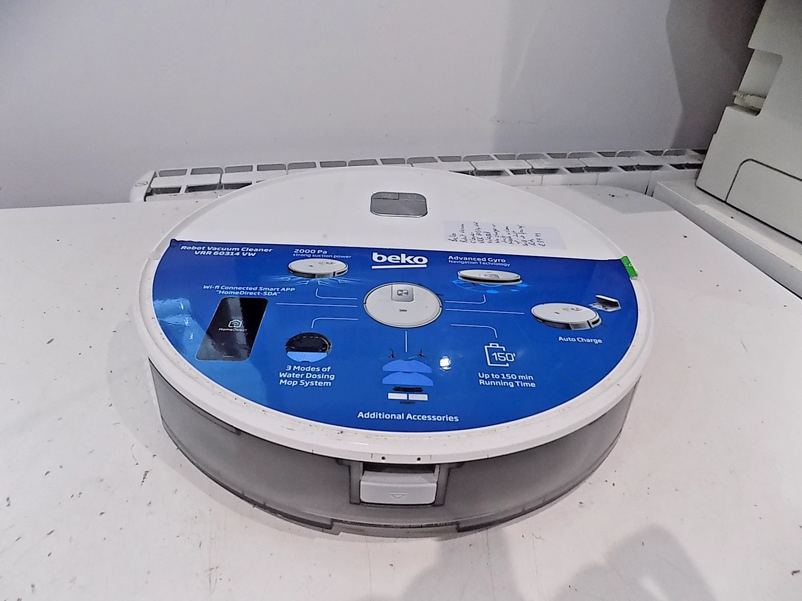 Beko VRR 60314 VW Robotic Vacuum Cleaner UNTESTED SPARES/PARTS