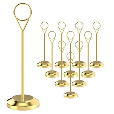 12 Pcs Gold Table Number Holders, 6 Inch Tall Place Card Holders for Table, S...