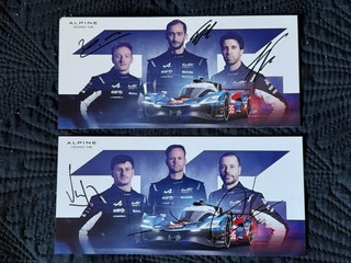 Alpine Endurance Team 2 Autogrammkarten Mit 6 Autogrammen WEC 2026 Spa
