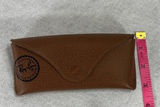 Official Ray Ban Case Brown Leather Sunglasses Glasses Authentic - Case Only
