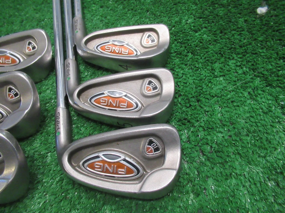 JUEGO DE PALOS DE GOLF PING i10 hierro 4-PW AWT acero rígido buenos agarres hierro derecho nº 8 Foto 2 de 4