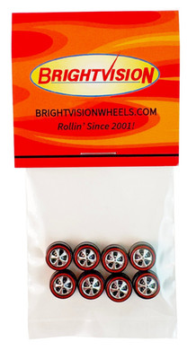 8 Brightvision Redline Wheels   8 Small Hong Kong Bearing Style