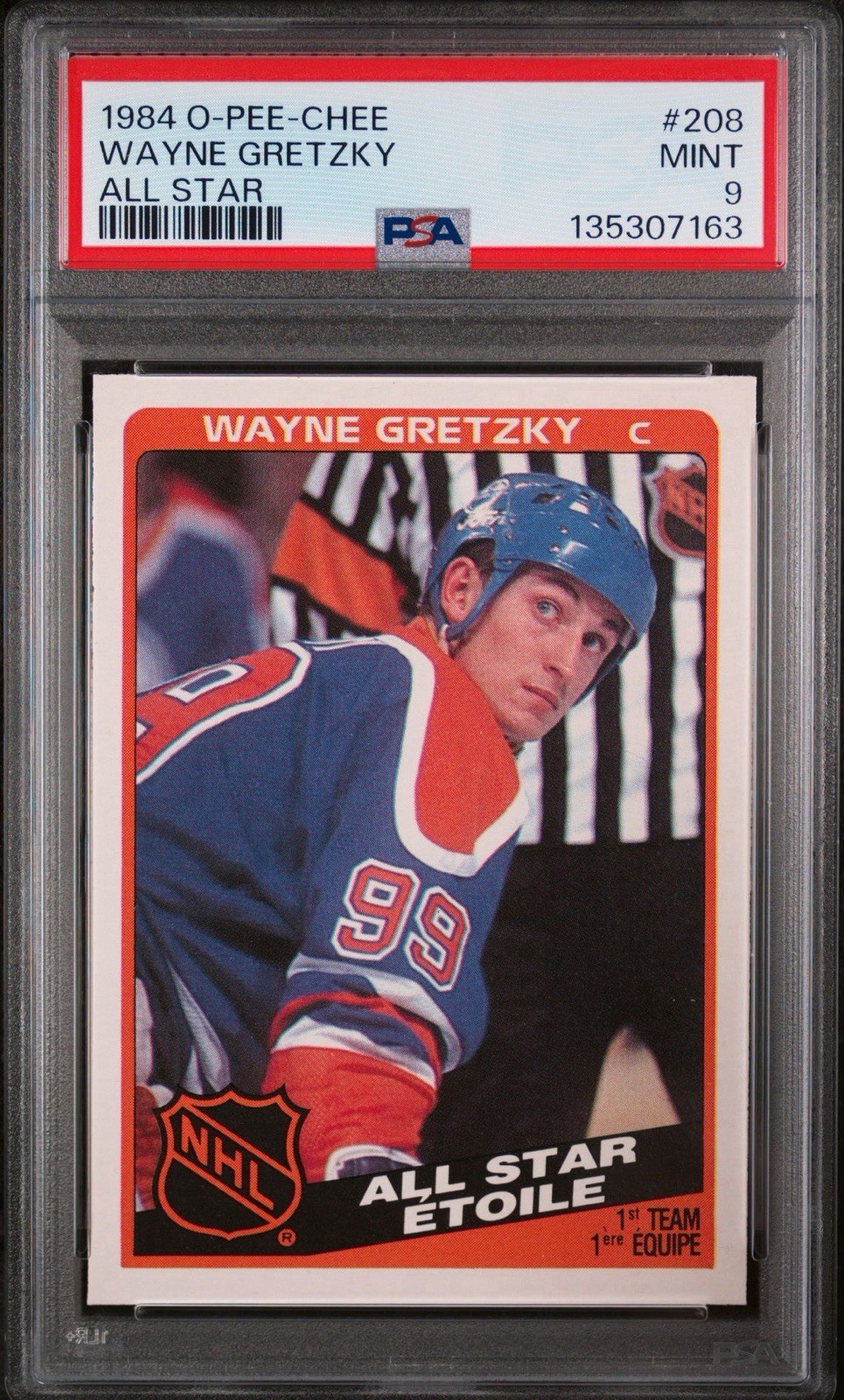 1984 O-Pee-Chee Wayne Gretzky All-Star Edmonton Oilers #208 MINT PSA 9 🔥