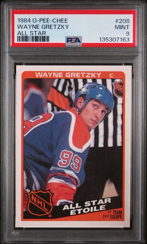 1984 O-Pee-Chee Wayne Gretzky All-Star Edmonton Oilers #208 MINT PSA 9 🔥