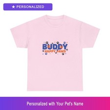 Custom Shih Tzu Paw Print Shirt Personalized Pet Name Unisex Mens Womens Tee