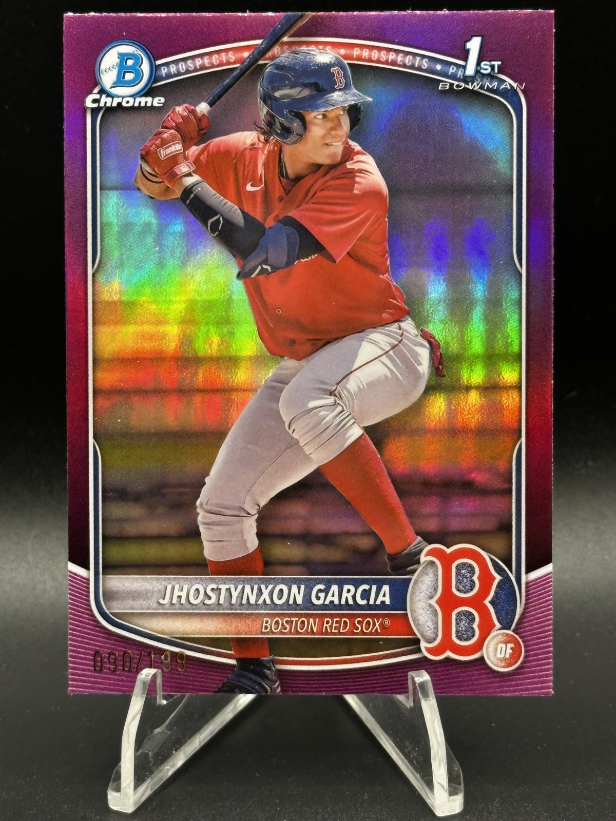 2025 Bowman - Chrome Prospects Jhostynxon Garcia #BCP-43 Fuchsia Refractor /199