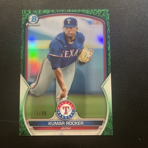 2023 Bowman Chrome Prospects Green Grass Refractor /99 Kumar Rocker # ...