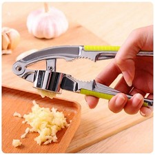 Ergonomic Stainless Steel Garlic Press & Ginger Grater, Easy Clean, No Rust
