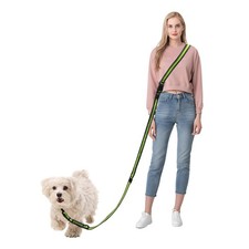 Ajvvf Hands-Free Dog Leash, Waist Leash for Walking 6.07-8.2ft, Green